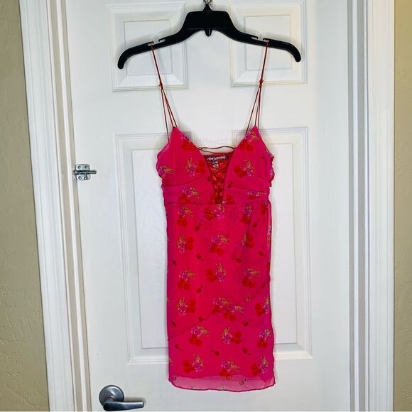UO Bright Side Lace-Up Mini Dress Size Small - Picture 6 of 16